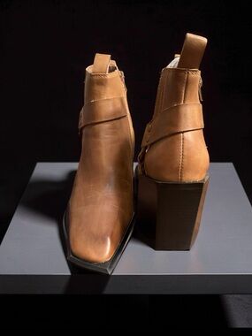 Jeffrey Campbell Bad-Guy Light Tan Brushed Booties